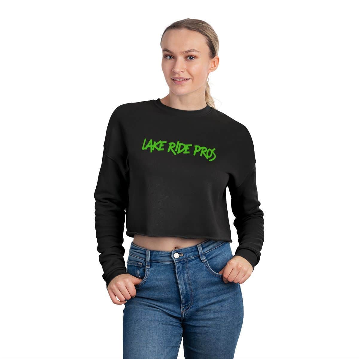 Women's Crop Top with Neon Green OG LRP Logo