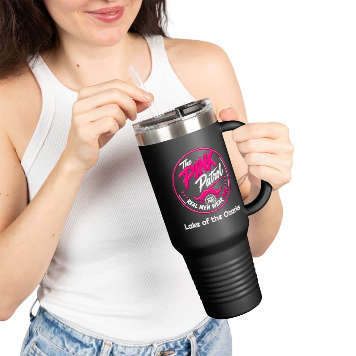 The Pink Patrol 40oz Travel Mug | Limited Edition PINK Patrol MERCH Tumbler 40oz