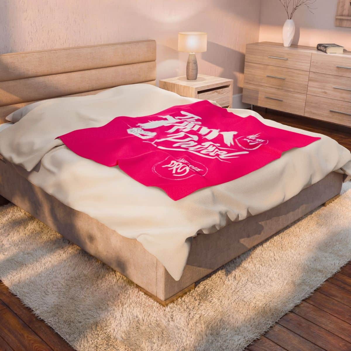 The Pink Patrol Velveteen Plush Blanket | Limited Edition PINK Patrol MERCH Collection