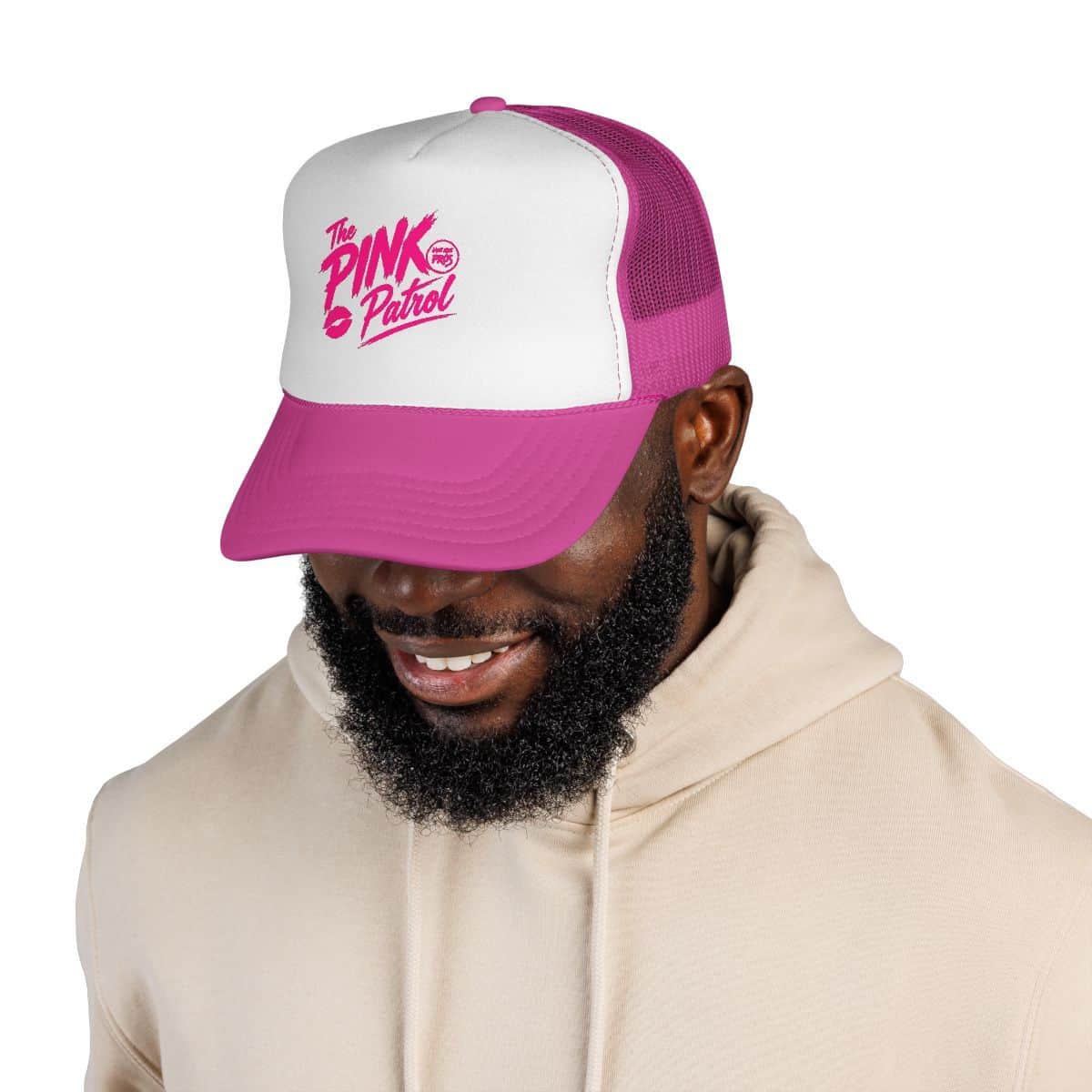 The Pink Patrol Trucker Cap | Retro Script Logo, - Limited Edition PINK Patrol Merch