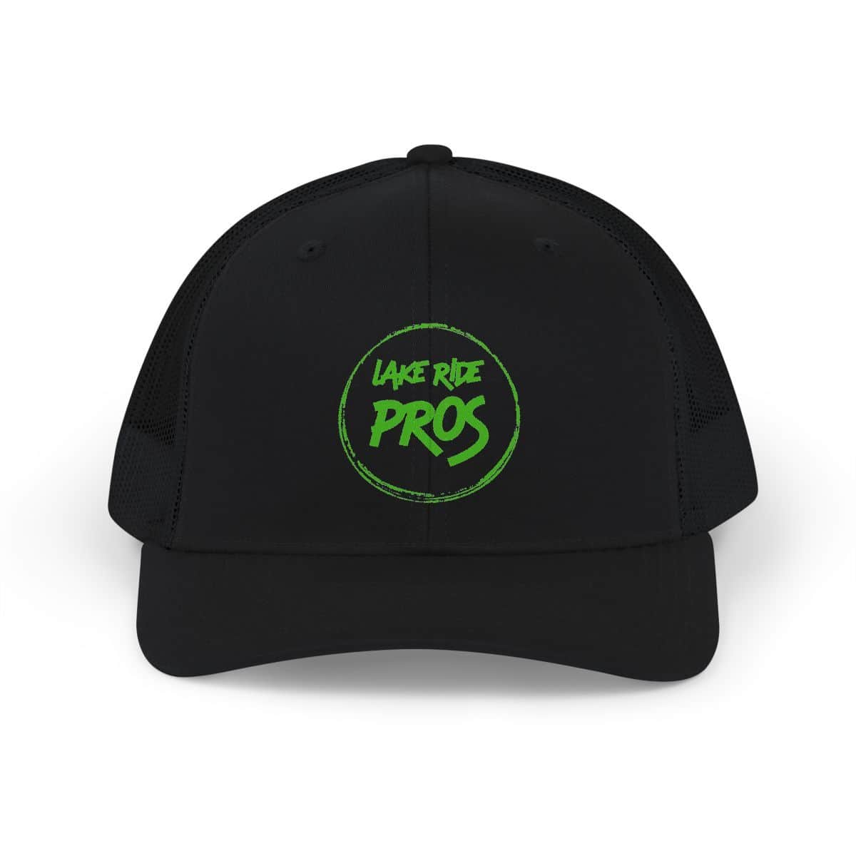 Lake Rice Pros Trucker Cap — Vintage Green Logo Snapback Hat