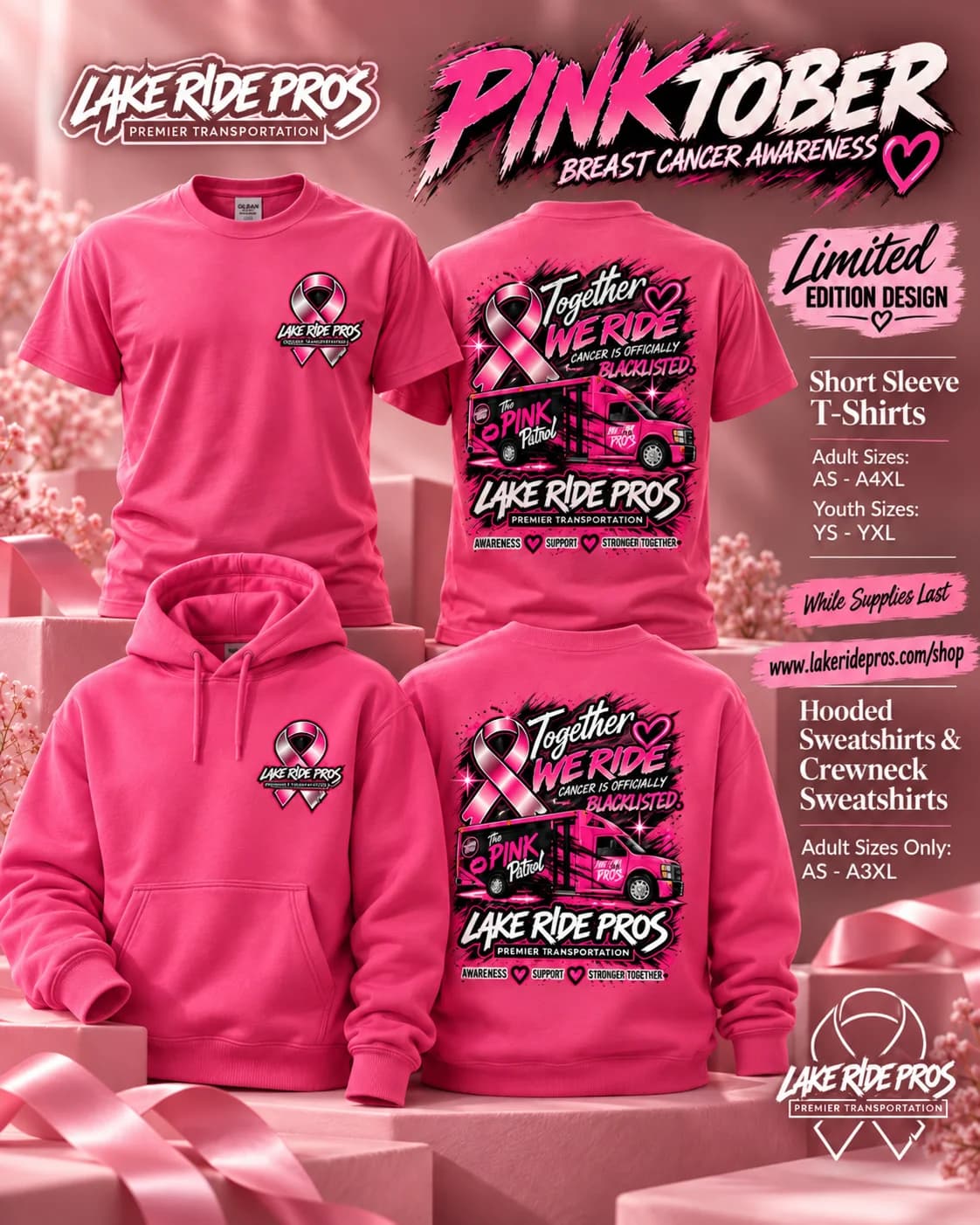 Gildan - Lake Ride Pros Pinktober T Shirt